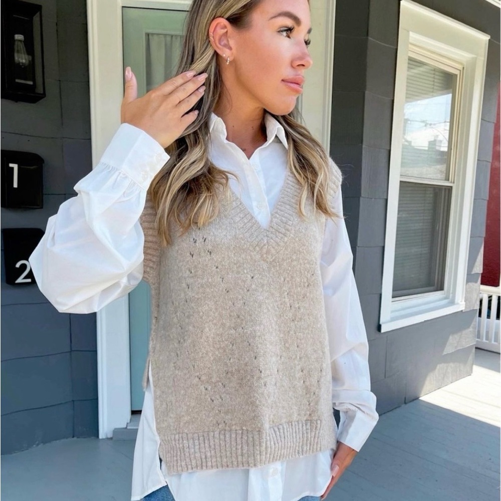 Layered Sweater Vest Top